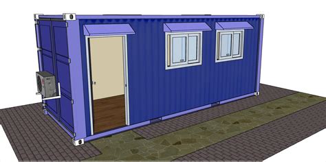 3d Design Of Office Container Dwg File Cadbull