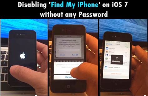 disabling find my iphone on ios 7 without any password