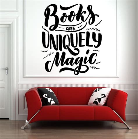 Book Wall Decal Reading Wall Decal Library Wall Decal | Etsy | Reading wall, Book wall, Wall 