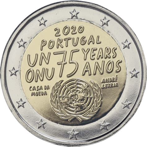 Portugal 2 Euro 2020 75 Jahre Frieden Im Folder Stg