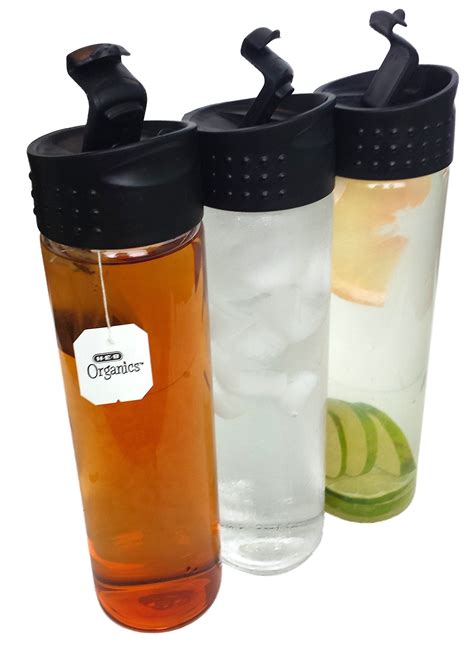 Glass Water Bottles 20oz With Durable Flip Top 3 Pak
