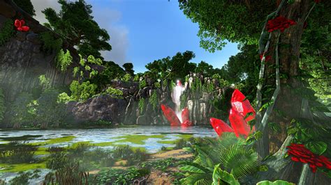 Ark Survival Evolved Waterfall Crystal Wallpapers Hd