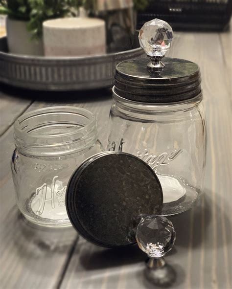 Maybe you would like to learn more about one of these? Farmhouse bathroom jars diy | Bathroom jars, Jar diy, Jar