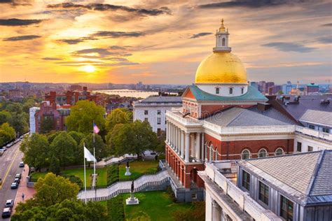 Boston Massachusetts Usa Cityscape With The State House Stock Image Image Of Government