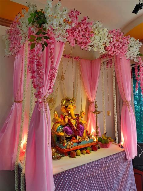 Gauri Decoration Mandir Decoration Ganapati Decoration Diwali