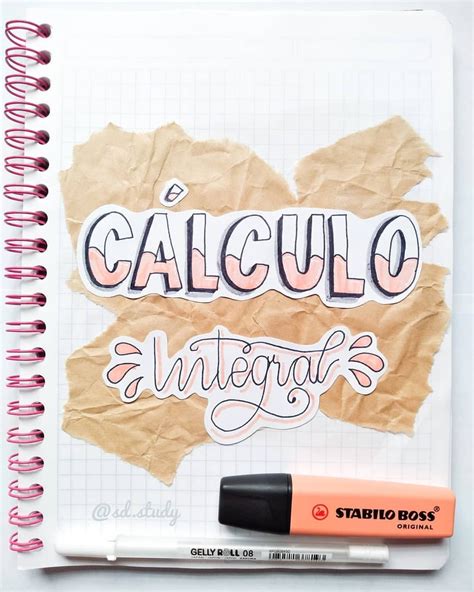 Sd Study En Instagram Portada De Cálculo Integral 💖