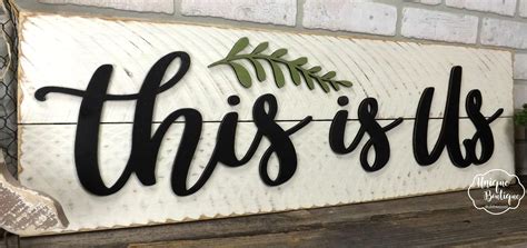 This is Us Sign Farmhouse wall Decor fixer upper style | Cheap home decor, Wood home decor ...