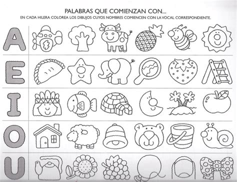 Dibujo De Las Vocales Para Colorear Dibujos Para Colorear Infantil