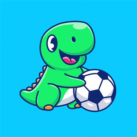 We hope you enjoy our growing collection of hd images to use as a background or home screen for your smartphone or computer. Premium Vector | Cute dinosaur playing ball icon ...