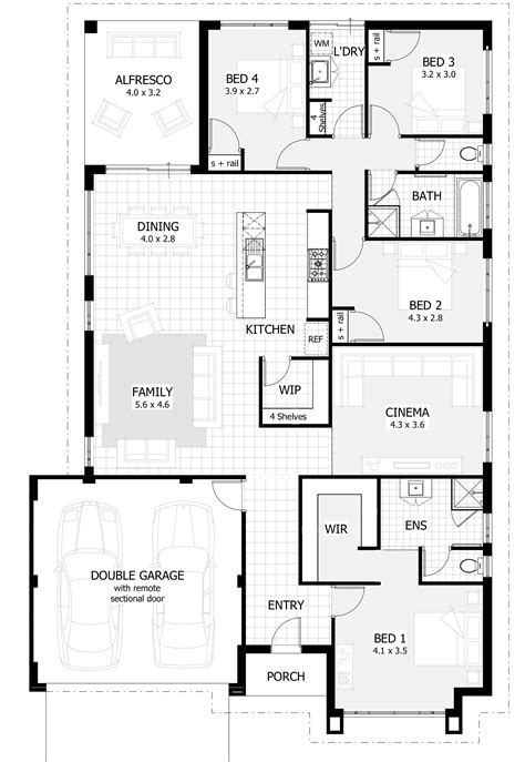 The Floor Plan For A Two Story House With Three Car Garages And An