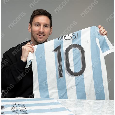 Buy Lionel Messi Authentic Signed Retro Argentina Home Jersey