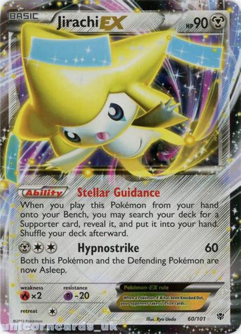 6,312 results for ex rare pokemon cards. Jirachi EX 60/101 Plasma Blast Rare Holo EX Mint Pokemon Card:: Unicorn Cards - The UK's Leading ...