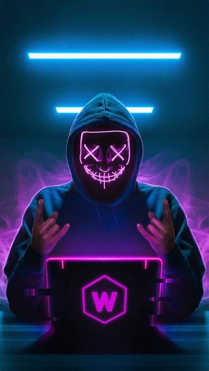 Wallpapers Android Hacker Neon Cool Iphone Boy