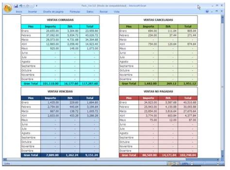 Facturacion En Excel Con Control De Inventarios Y Formato Cbb
