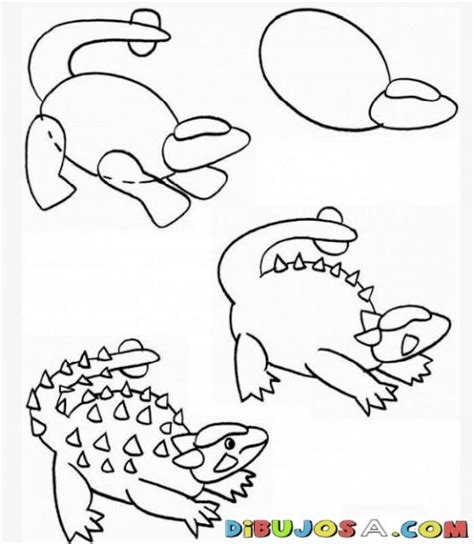 Como Aprender A Dibujar Un Donosaurio Por Pasos Para Pintar Y Colorear