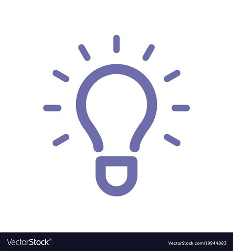Light Bulb Idea Icon Royalty Free Vector Image