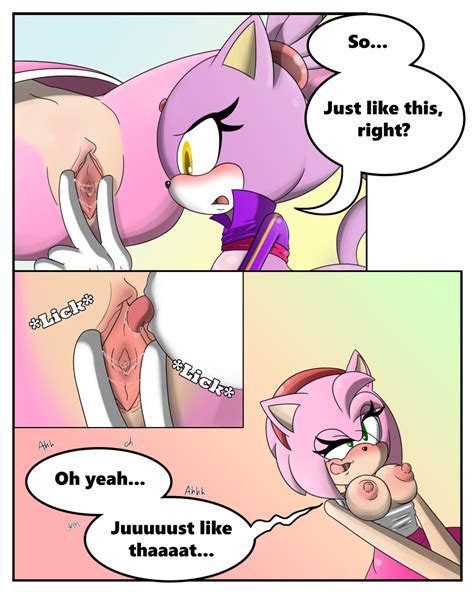 Rule 34 Amy Rose Anthro Blaze The Cat Comic Dialogue English Text