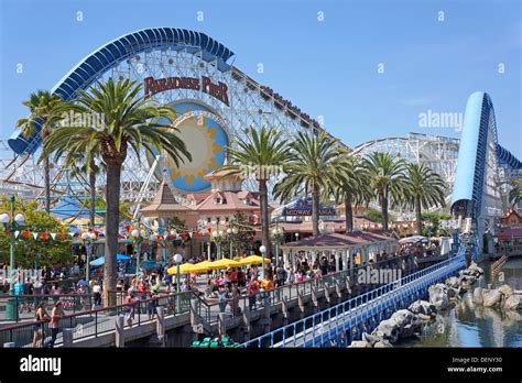 Disneyland Paradise Pier California Adventure Park Anaheim Stock