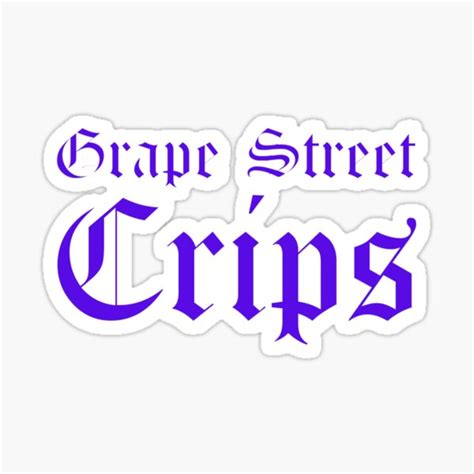 Grape Street Crips Sticker For Sale By Dirtydunnz Redbubble