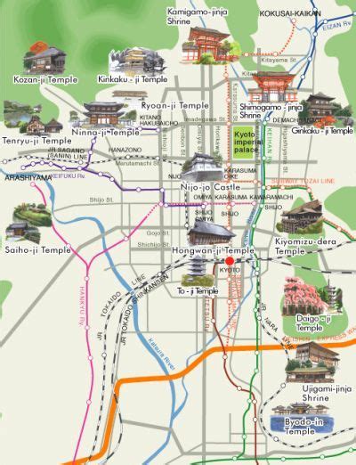 There Are 17 World Heritage Sites In Kyoto Have A Look At The Map