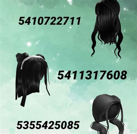 Roblox Hair Codes Bloxburg Black Hair Codes In 2021 Black Hair Roblox