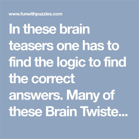 Easy Maths Brain Teasers With Answers To Challenge Your Brain Brain