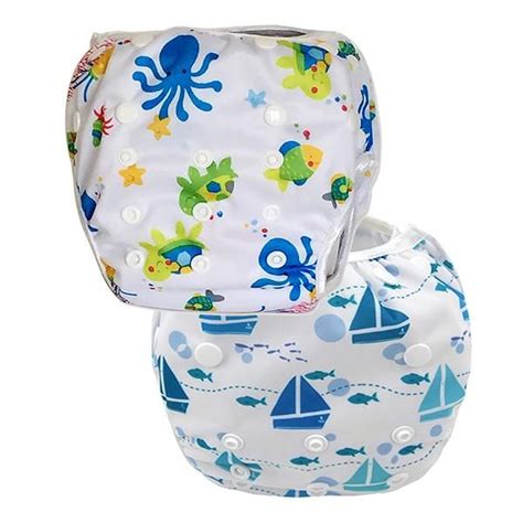 2 Pack Leakproof Reusable Swim Diapers 0 To 2 Years Swimming