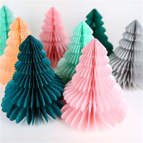 Honeycomb Tissue Paper Christmas Trees By Berylune Paper Christmas