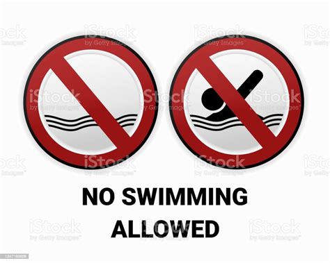 No Swimming Allowed Sign Stock Illustration Download Image Now
