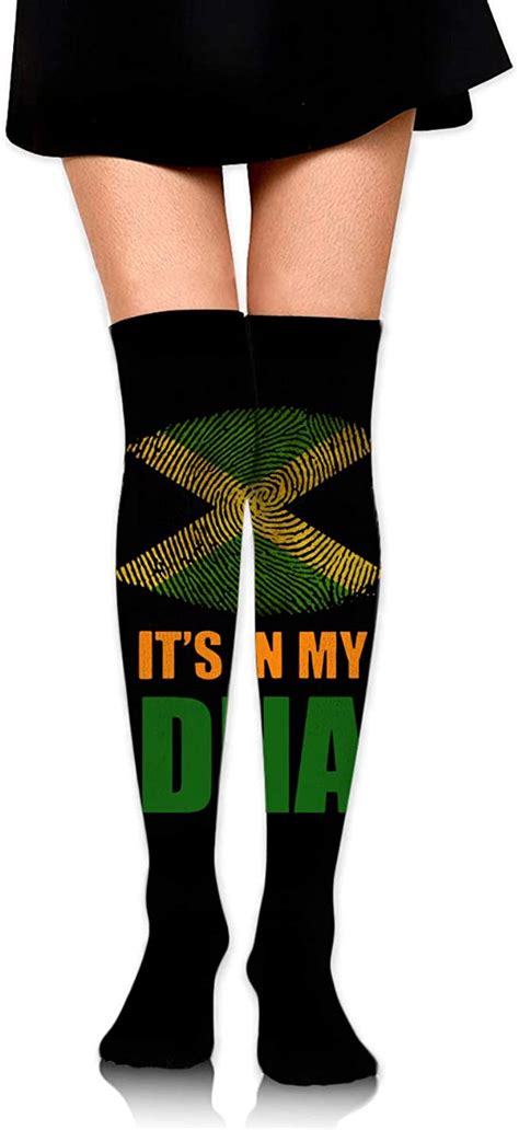 Jamaican Its In My Dna Jamaica Flag Girls Sexy Thigh High