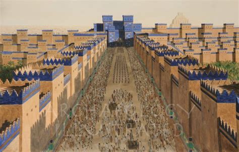 Babylon Ishtar Gate And Processional Avenue Aerial 6th Century Bc