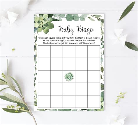 Baby Shower Bingo Blank Template Blank Baby Shower Bingo Cards