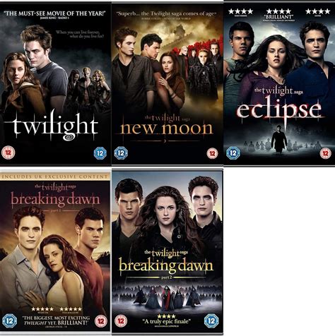 The Twilight Saga All 5 Movies Collection Dvd Twilight The Twilight