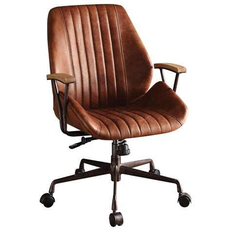 Acme Furniture Hamilton 92413 Industrial Leather Office Chair With
