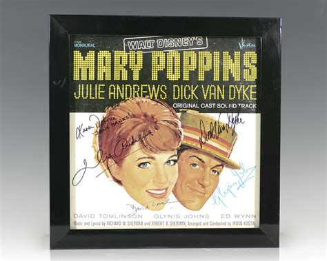 walt disney s mary poppins original cast soundtrack signed lp by andrews julie dick van dyke