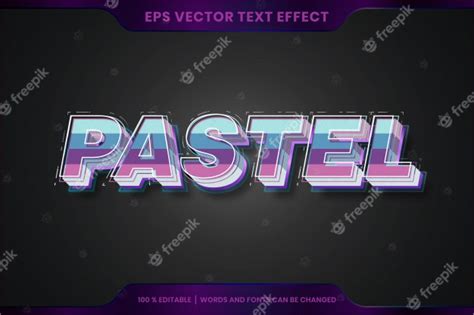 Premium Vector Text Effect In 3d Pastel Words Font Styles Theme