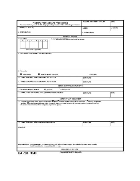 Da Form 3349 Pdf Fillable Printable Forms Free Online
