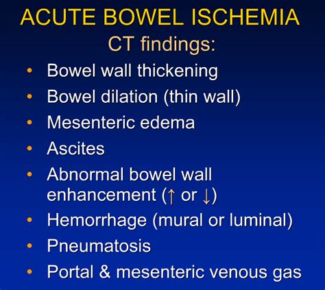 Rsna Acute Bowel Ischemia