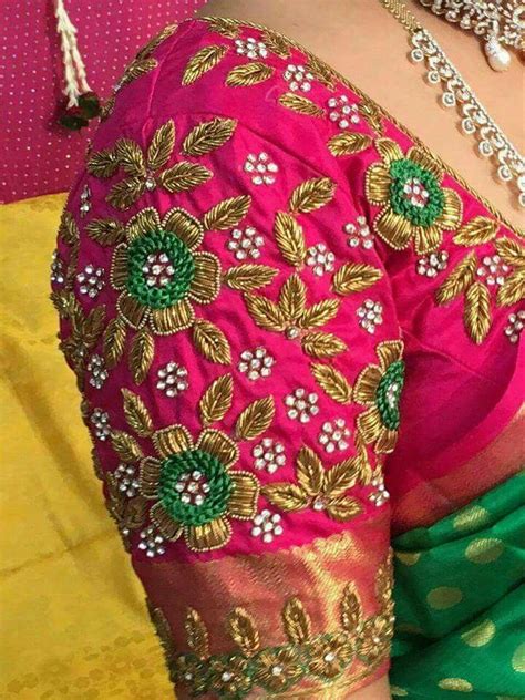 Pin By Ramya On Blouse Blouse Work Designs Blouse Designs Hand Work