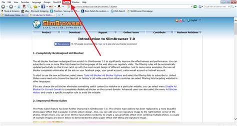 Homepage Ninja How To Set Your Homepage On The Slimbrowser Browser