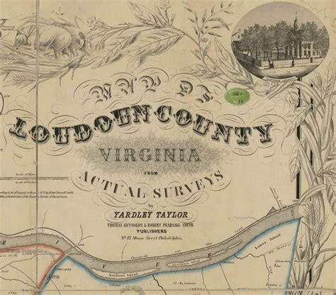 Loudoun County Virginia 1854 Old Wall Map With Homeowners Etsy