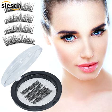 1 Set Beauty Triple Magnetic False Eyelashes Full Coverage Glue Free