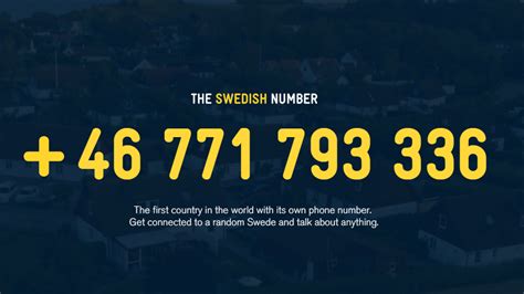 The Swedish Number Call A Random Swede We Tried It Out The Two Way
