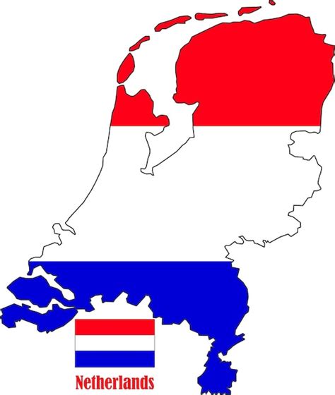 premium vector netherlands map and flag