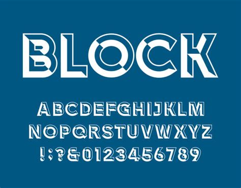 3100 Block Font Numbers Stock Illustrations Royalty Free Vector