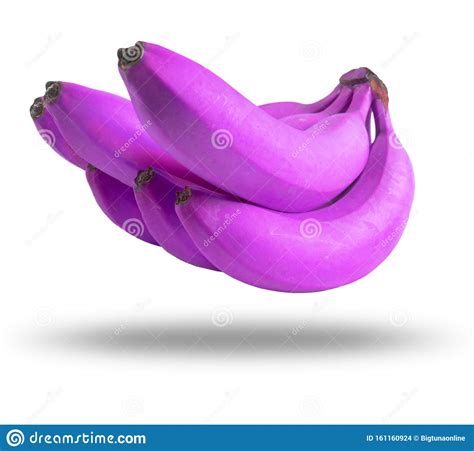 Isolated Pink Bananas Bunch Of Bananas Fruit Isolated On White