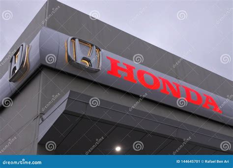 Honda Dealership Showroom Sign And Building Editorial Photo Image Of