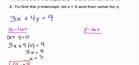 How To Use And Find X And Y Intercepts In Algebra Math