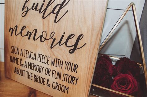 Jenga Guest Book Sign Rustic Wedding Signs Wooden Wedding Etsy