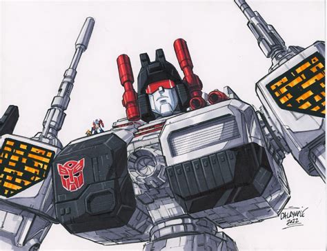 Metroplex With Prime And Bumblebee In Michael Sands Commissions Comic
